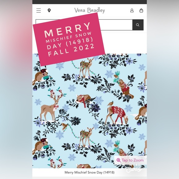 Vera Bradley RFID Smartphone Wristlet Cotton Quilted ✨ Merry Mischief Snow Day - Picture 5 of 16